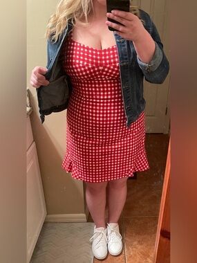 Hutch McKenzie Red Gingham Sleeveless Dress